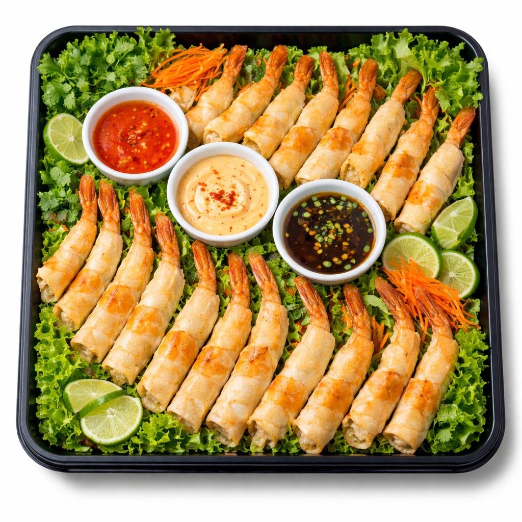 Chả Giò Tôm (Vietnamese Shrimp Egg Rolls).