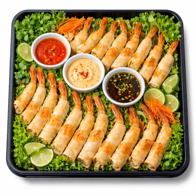 Chả Giò Tôm (Vietnamese Shrimp Egg Rolls).
