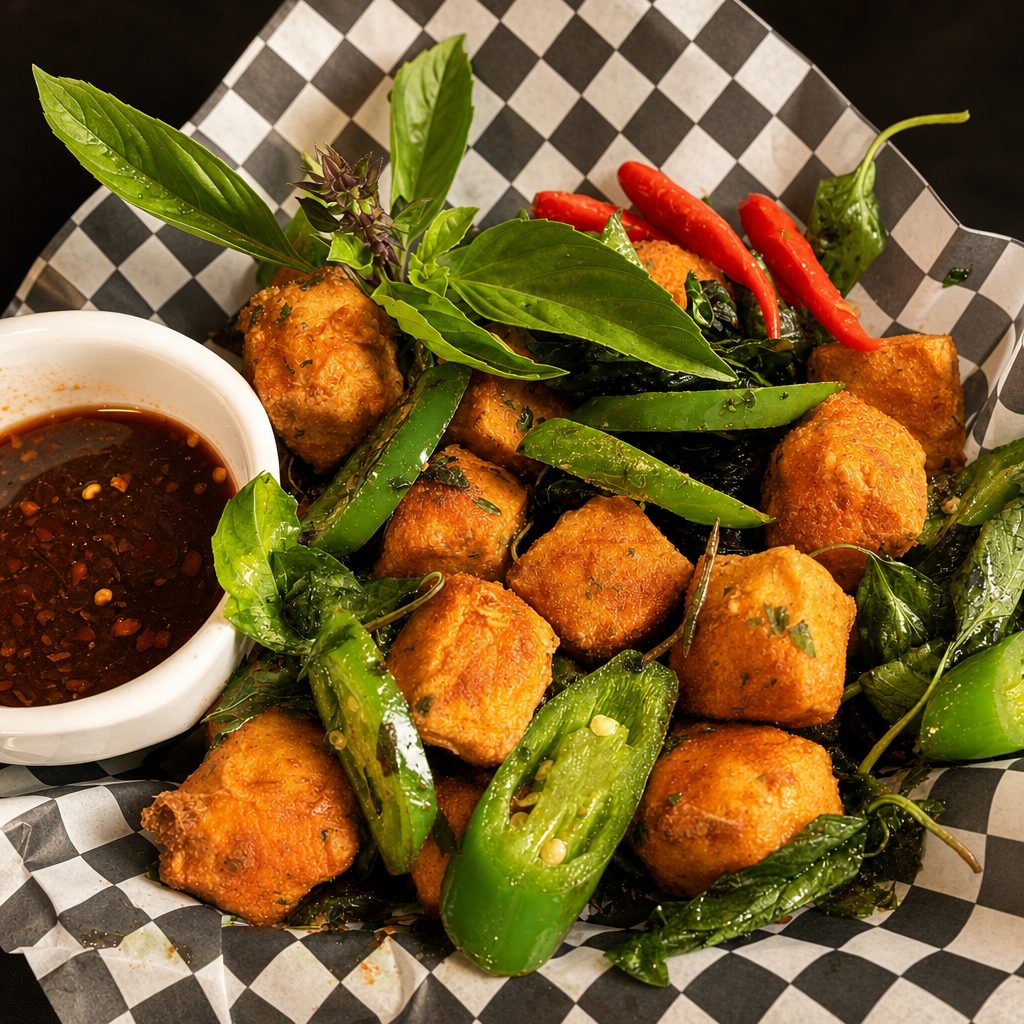 Đậu Hủ Chiên Lá Quế.
