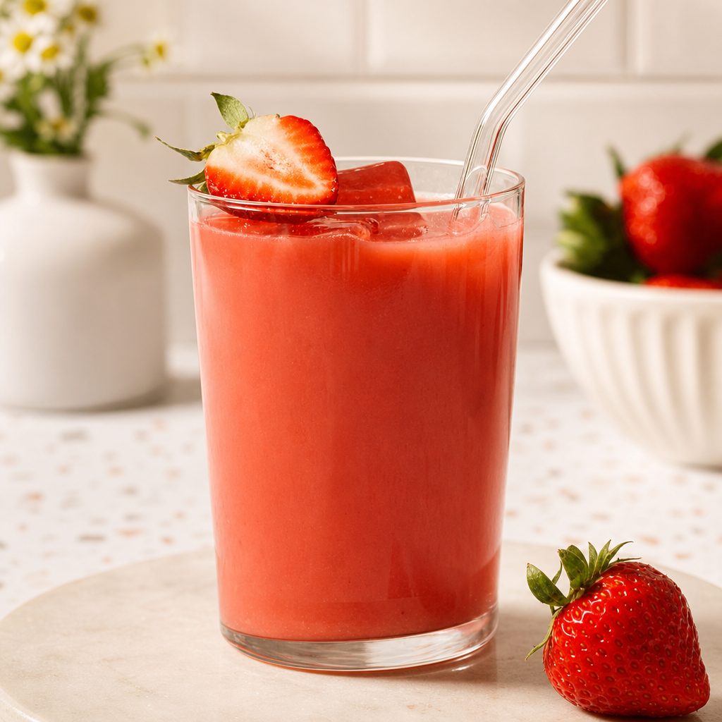 Strawberry Green Thai Tea.