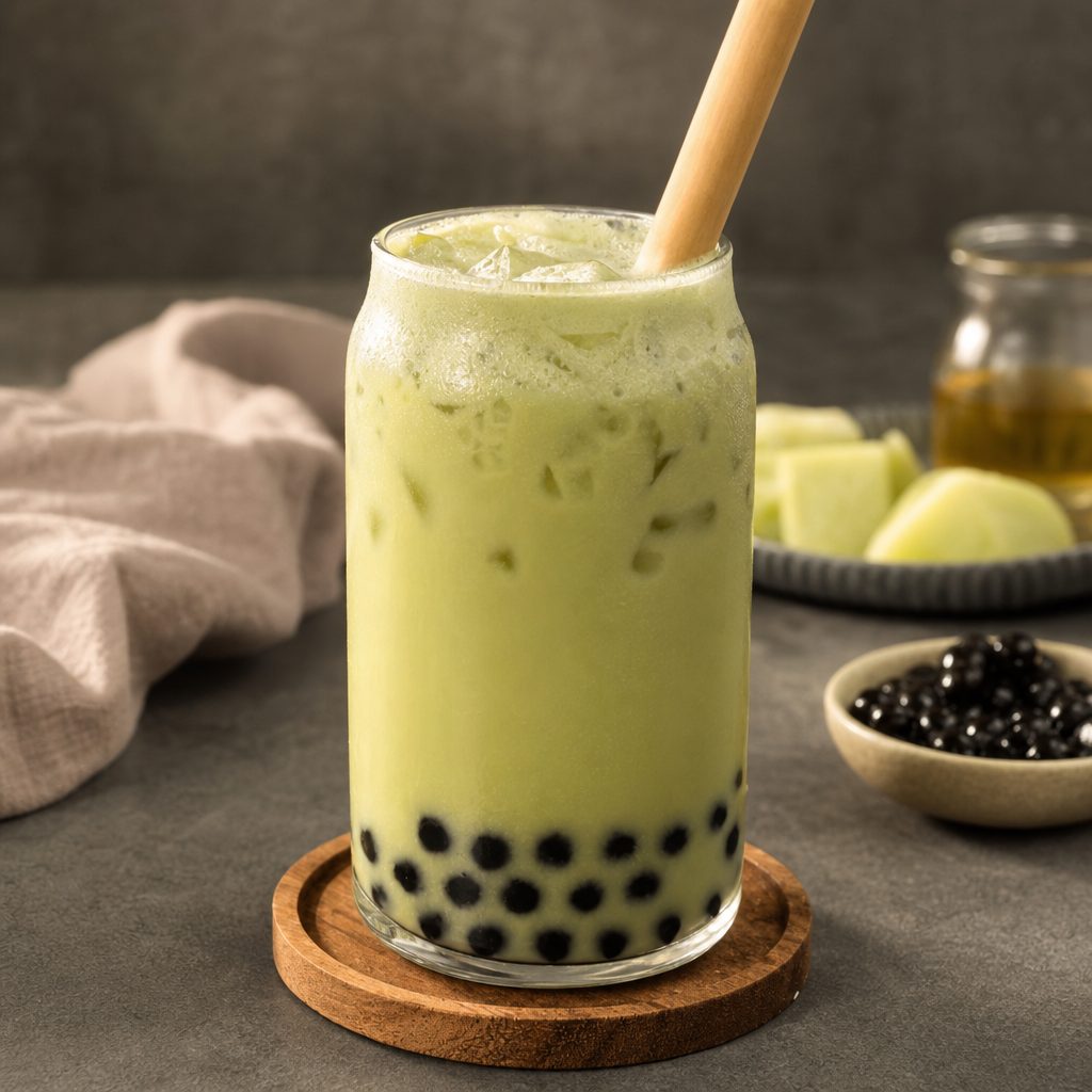 Honey Green Milk Tea.